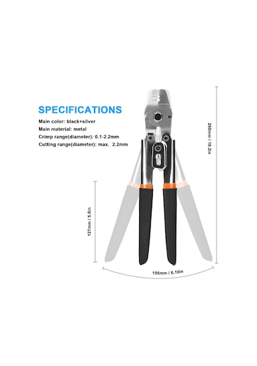Konesam Yüksek Dayanıklı Metal Tel Kıskaç Yej-122o - Ergonomik Tutma Ve Hassas Sıkma İçin İdeal Araç Siyah