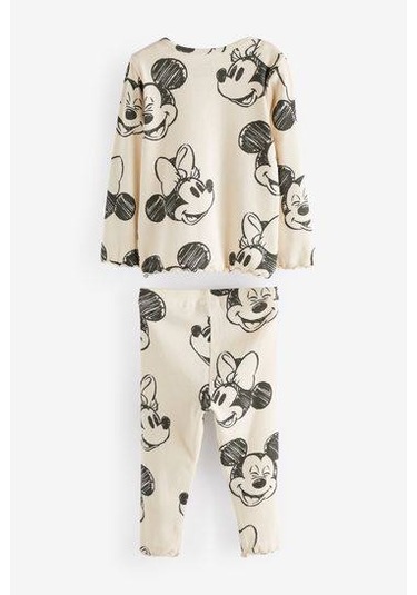 Yeni Sezon Unisex Karakter Baskılı Fitilli Kumaş 3 İplik Taytlı Takım 2 Parça