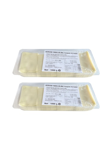 Kervan Dilimli Kaşar Peyniri 1000 Gr X 2 Adet