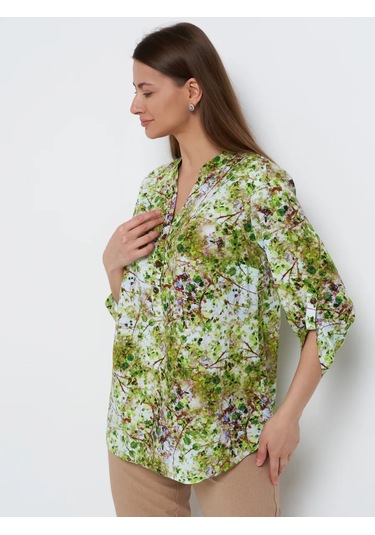 Adele Kadın Oversize Pamuklu Gömlek 441523947 Yeşil