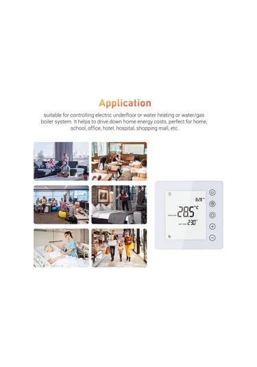 Leezsing 3a Su Isıtma Termostatı Lcd Dokunmatik Ekranlı Dijital Isıtma Termostatı Hafta Programlanabilir Akıllı Sıcaklık Kontrol C-158