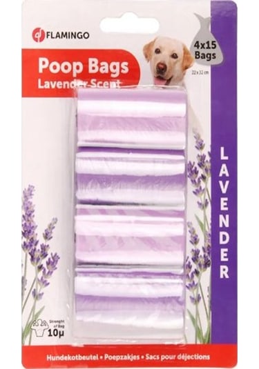 Flamingo Köpek Dışkı Toplama Torbası Lavantalı 4 x 15 CM
