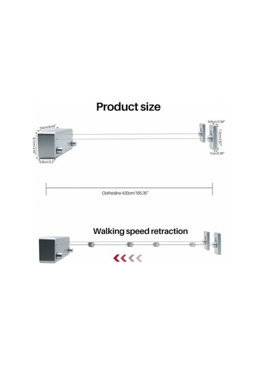 İç Ve Dış Mekan Kullanımı İçin 4,2 M Geri Çekilebilir Çamaşır İpi, Banyo İçin Taşınabilir Duvara Monte Edilebilir Diğer