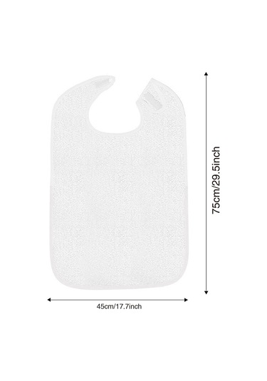 Yifomall Yaşlılar İçin Antipatik Çok Amaçlı Yemek Apronu - Yemek Yeme, Tükürük Koruma Ve Bakıcılık İçin Eldiven Tipi Beyaz Paspas