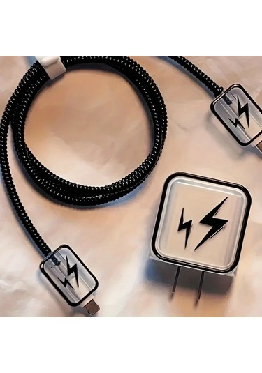 Willowhaven İphone Uyumlu14promax İçin Yıldırım Şarj Kılıfı Siyah 18/20w Hızlı Şarj