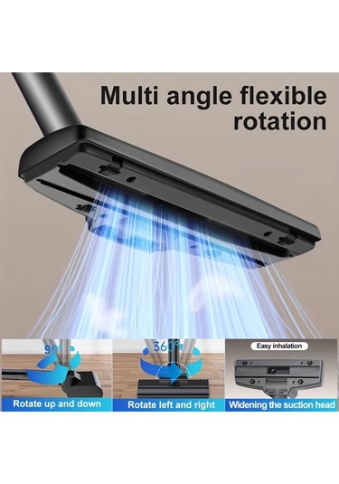 Fochsia Black Şarjlı El Süpürgesi: Type-c Şarj, 8 Aksesuar, Büyük Kapasiteli, Ev Ve Araç Temizliği İçin