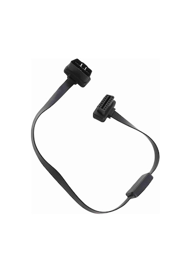 Springsun Obd2 16pın 60cm Uzatma Kablosu, Erkek-bayan Bağlantı, Tam Pimli, On/off Anahtarlı, Abs Malzeme, Araç Tanı Cihazı Bağlantısı
