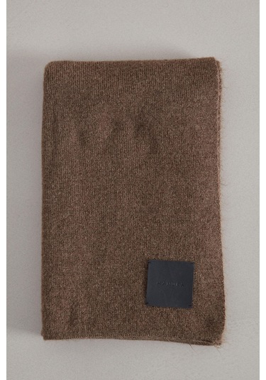 Cozy Yumuşak Dokulu Atkı Kahverengi Kahverengi