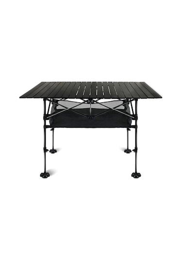 Funky Chairs Caravan Class Katlanabilir Teleskopik Ayaklı Alüminyum Kamp Masası 95x55x68-96cm -siyah Siyah