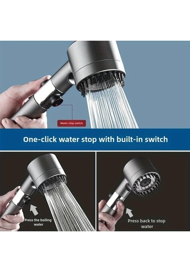 Duş Başlığı 1 Adet Ion Damlaları Duş Başlığı, 2025 Yeni Iondrops Filtreli Duş Başlığı İle El Duşu İle Hortum Ayarlanabilir Ayarlar 11.8x5cm Çift Kişilik