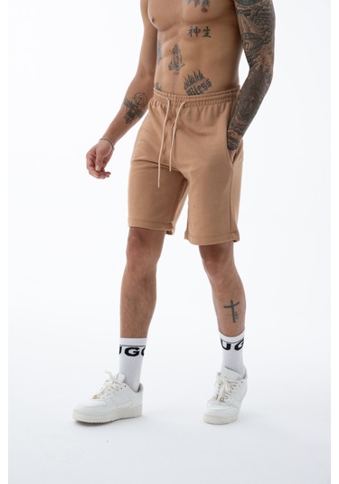 Erkek Yavru Ağzı Yüksek Kalite Relax-fit Rahat Kesim %100 Pamuk Bağcıklı Siyah Düz Basic Şort Yavru Ağızı