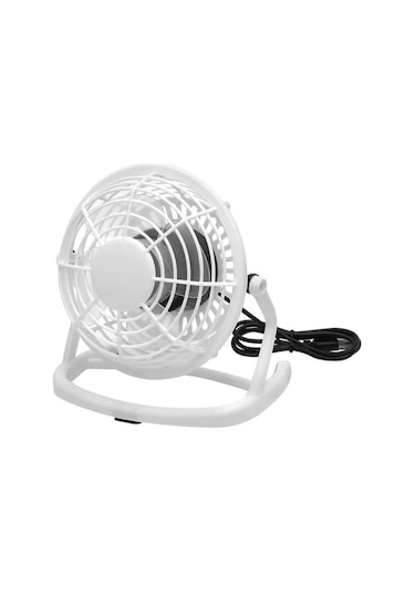 Masaüstü Usb Fan - Taşınabilir Usb Vantilatör - Plastik - Beyaz