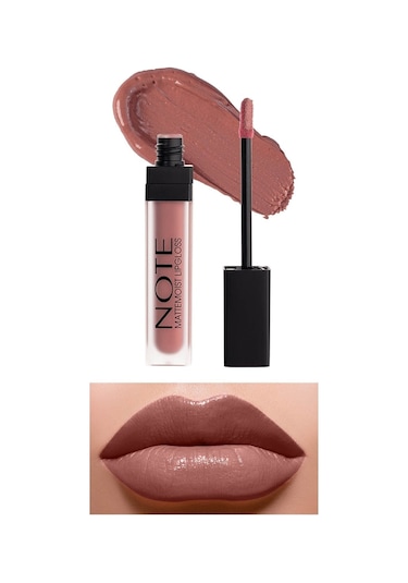 Note Cosmetique Mattemoist Lipgloss Yarı Mat Saten Bitişli Likit Ruj 410 Sandal Wood - Nude
