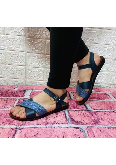 Jasmine Lacivert Kadın Sandalet AYKSNDLT-000051