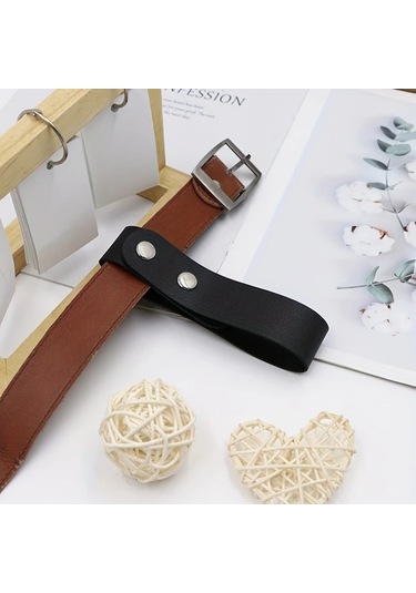 Willowhaven Siyah 1 Adet Yüksek Kaliteli Pu Yapay Deri Kamçı Karabina - Kemere Asmak İçin Siyah - 1 Adet