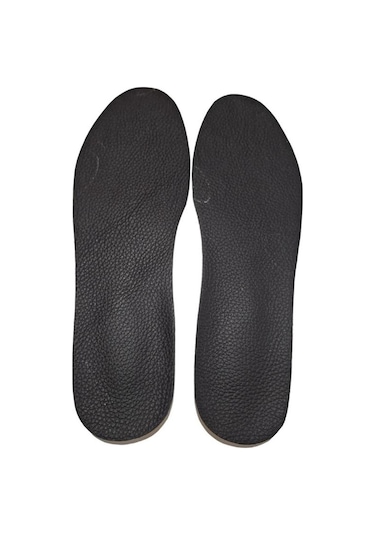 Erkek Ortopedik Hakiki Deri Tabanlık Siyah - Siyah