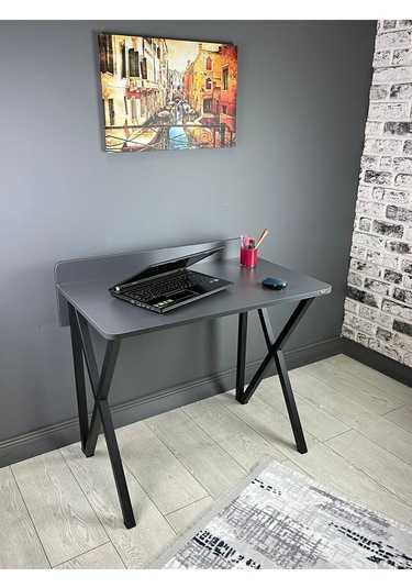 Hayal Antrasit Gri Çalışma Masası Bilgisayar Ofis Masası Metal Siyah Ayaklı 90 Cm Antrasit Gri - Siyah Hayal Antrasit Gri Çalışma Masası Bilgisayar Ofis Masası Metal Siyah Ayaklı 90 Cm Antrasit Gri - Siyah
