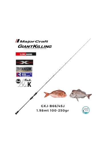 Major Craft Giant Killing Gxj-b66/4sj 1.98mt 100-250gr 1p Tetikli Slow Jigging Kamış