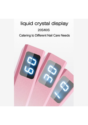 Skycity 400mah Pil Metal El Feneri, 8w 4 Kristal Led Işık, 20/60s Zamanlama, Demirici Destekli, Usb Şarjlı, Silver - Tırnak Boyama Işığı