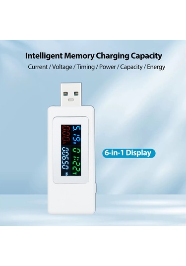 Reedark Usb Test Cihazı - Hızlı Şarj Voltaj Akım Ölçer 4-30v/6.5a Lcd Ekranlı