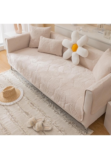 Haki İskandinav Anti-skid Kalınlaşmış Jakarlı Yastık Sıcak Kapak Basit Yumuşak Pazen Kanepe Minder Örtüsü Deri Kanepe Ahşap Sandalye İçin 70x90cm