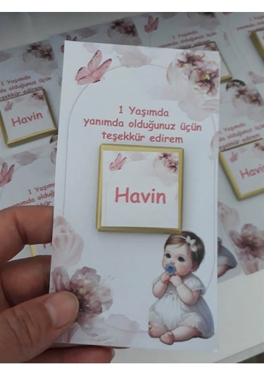 Farklı Market 20 Adet Bebek Çikolatası Pembe