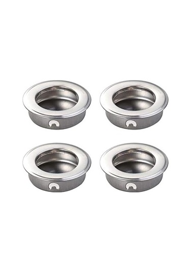 Kapı Kolu 4 Adet 35 Mm Düz Paslanmaz Çelik Gömme Kulp Takılı Buz