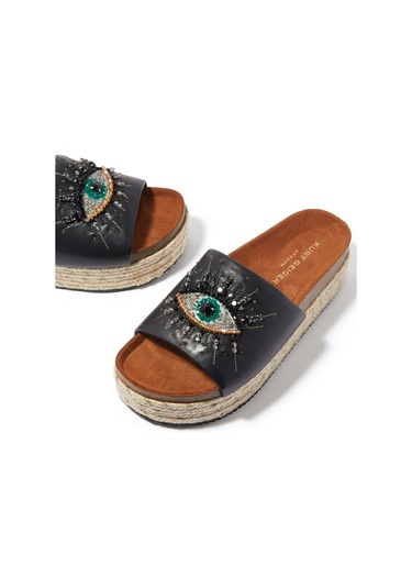 Kurt Geiger Siyah Deri Platform Sandalet - Şık Ve Rahat Tasarım
