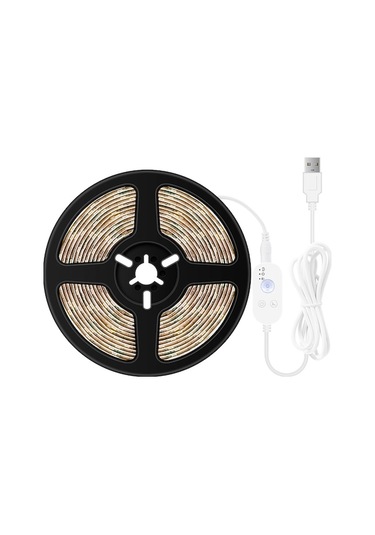 Pazly Usb Aydınlatma Şeridi - 60 Led, Pır Sensörlü, 3 Modlu, Tv & Masaüstü Dekor Işığı