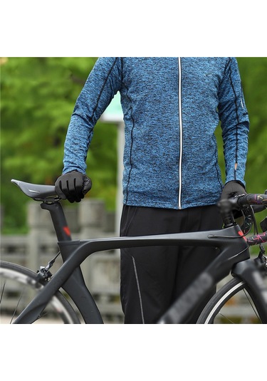 Yuntech01 Bisiklet Sürüşü İçin Tam Parmak Eldiveni - Şok Emici, Kayma Engellli Ve Dokunmatik Ekran Uyumlu - Kırmızı, M Bedeni Kırmızı