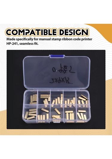 Sointeresting 50 Adet Şerit Yazıcı Baskı Şerit Kodlama Makinesi Word Grain Manuel Damga Şerit Kod Yazıcı Makinesi Hp-241 2x4x15
