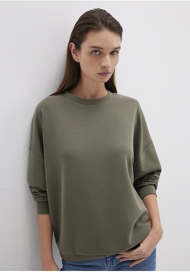 Mavi - Lux Touch Tencel Tm Modal Yeşil Sweatshirt 168837-87538 Yeşil