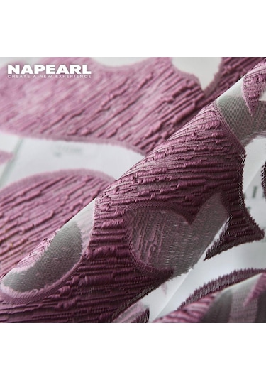 Krem 1 Pc Napearl Modern Yatak Odası Sırf Perde Moda Oturma Ev Pencere Perde Jakarlı Tül Perde W150cm X L270cm