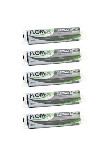 Florex Standart Battal Boy Çöp Torbası 72x95 Cm 10'lu Rulo Siyah 5 Rulo (50 Adet)
