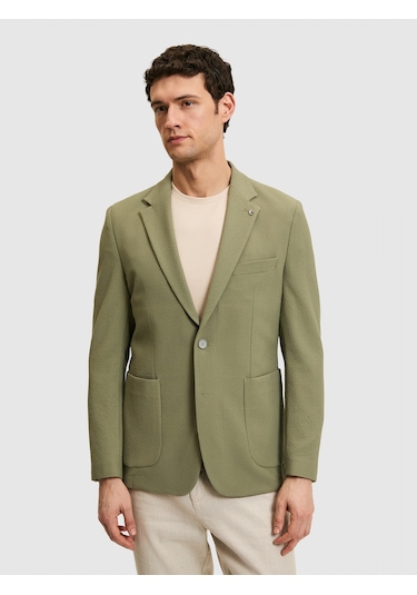 Cacharel Haki Slim Fit Ceket Yesıl