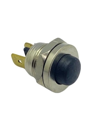 Metal Buton Mini Fişli 16 Mm Siyah