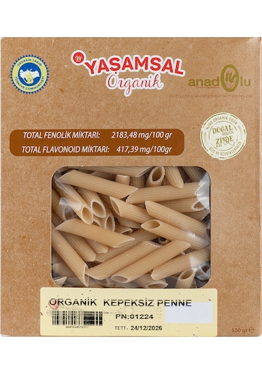 Organik Uzun Penne 500 Gr