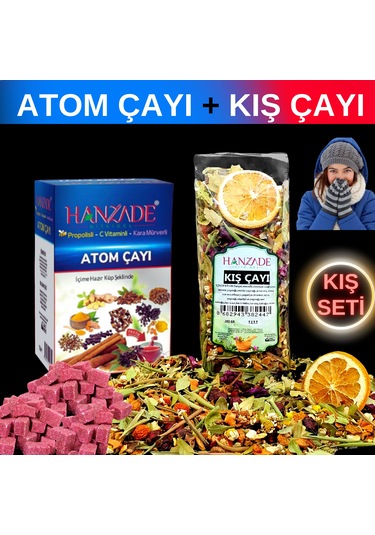 Hanzade Bitkisel Kış Çayı 200 G + Atom Çayı 150 G