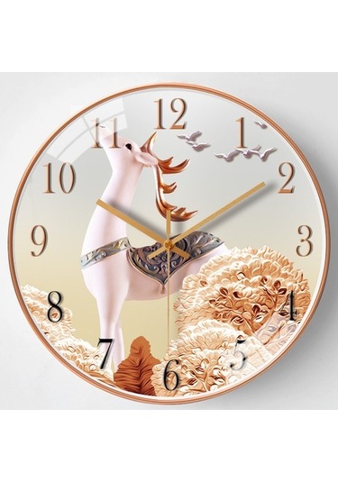 Goldenqian Vivid Venue 8 Inç 20cm Ev Oturma Odası Duvar Saati Basit Sessiz Saat Yaratıcı Saat R4fczx Beyaz