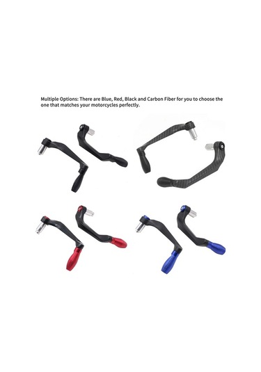 Pazly Evrensel Motosiklet Fren Debriyaj Kolu Koruyucu - Abs, Yamaha R3/r25/yzf R6 İçin, Mavi Kırmızı Siyah Karbon Fiber Renk
