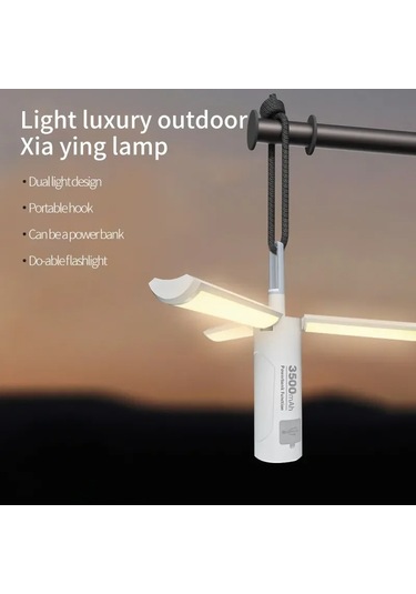 Sones 3500mah M26 Katlanabilir El Lambası Taşınabilir Üçlü Yaprak Kanca Açık El Feneri Çok Fonksiyonlu Kamp Işık Beyaz