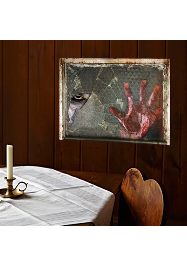 Wezone Halloween Korku Stili 3d Duvar Stickerı - Ev Dekorasyonu İçin Canlandıran, Yenilebilir Pvc Materyal, 5. Model Korku El Ve Hayalet Diğer