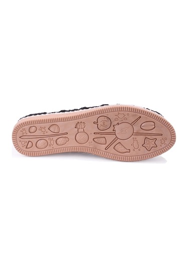 Dagoster Dza07-115526380 Siyah Triko Günlük Espadril Kadın Ayakkabı Sıyah