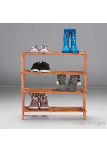 Çok Amaçlı Portatif 4 Katlı Ahşap Raf Diğer
