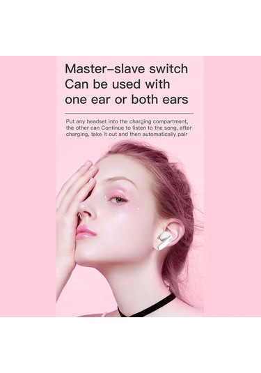 Skycity Y113 Tws Kablosuz Kulaklık: Su Geçirmez, Nois Cancelling, Mikrofonlu, Uzun Pil Ömrü, Ergonomik In-ear Spor Kulaklık Beyaz