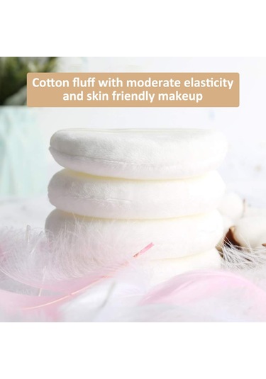 5 Adet Beyaz Yumuşak Kadife Yuvarlak Pudra Pufu, Göz Çevresi Ve Köşe Uygulaması, Fondöten Karıştırma İçin Makyaj Blenderi, Tüm Cilt Tipleri İçin Uygun