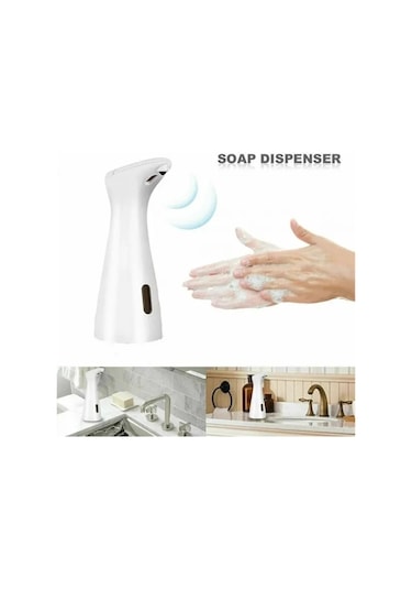 Beyaz-otomatik Sabunluk Banyo Mutfak Fotoselli Sıvı El Yıkama Sensörlü Sabunluk Plastik Duş Jeli Şampuanlık