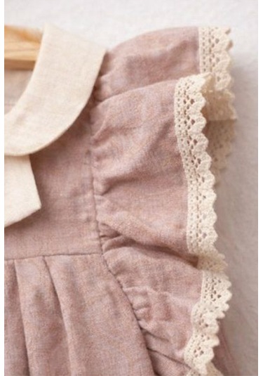Baby Corner Bebe Yaka Kız Bebek Elbise Pembe
