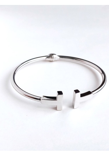 Keskin Gümüş Tasarım Kadın Kelepçe Bileklik