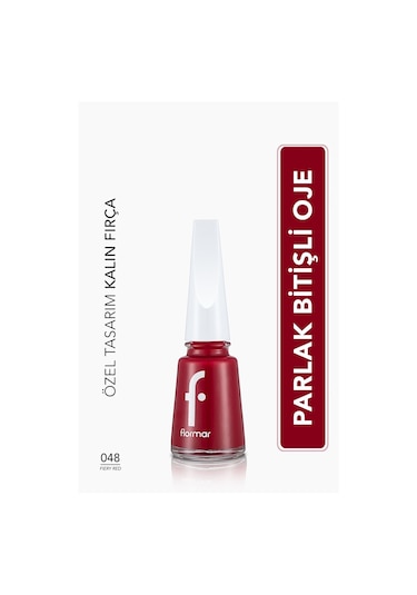 Flormar Nail Enamel Mineralli Klasik Parlak Oje 048 Fiery Red